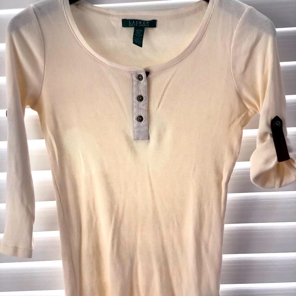 Lauren Ralph Lauren Long Roll up sleeves with tan